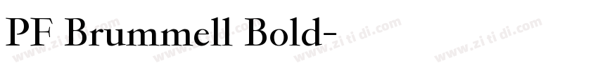 PF Brummell Bold字体转换